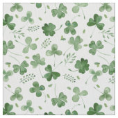 Soft Waterverf Shamrock Pattern Stof (Close Up)