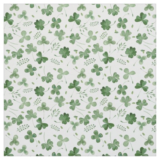 Soft Waterverf Shamrock Pattern Stof (Swatch)