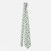 Soft Waterverf Shamrock Pattern Stropdas (Achterkant)
