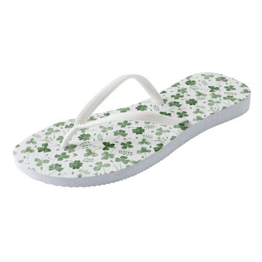 Soft Waterverf Shamrock Pattern Teenslippers (Schuin)