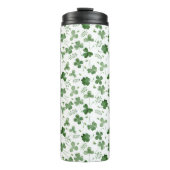Soft Waterverf Shamrock Pattern Thermosbeker (Voorkant)