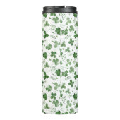 Soft Waterverf Shamrock Pattern Thermosbeker (Achterkant)