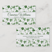 Soft Waterverf Shamrock Pattern Visitekaartje (Voorkant / Achterkant)