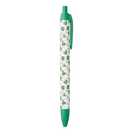 Soft Waterverf Shamrock Pattern Zwarte Inkt Pen (Achterkant (Verticaal))