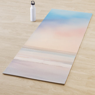 Soft Waterverf Waves Yoga Mat