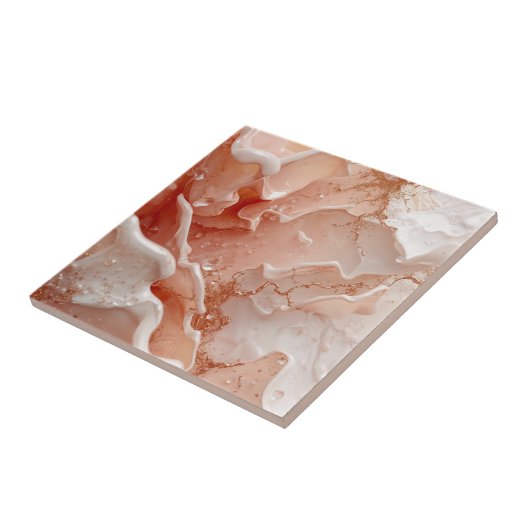 Soft Waves & Golden Lines Tegeltje (Zijkant)