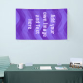 Soft Waves gradiënten violen + uw ideeën Spandoek (Beurs)