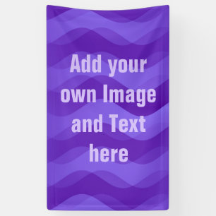 Soft Waves gradiënten violen + uw ideeën Spandoek