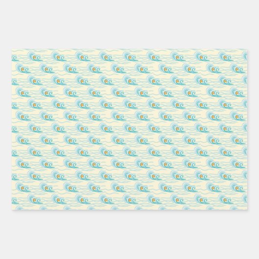 Soft Waves Pattern Inpakpapier Vel (Voorkant)