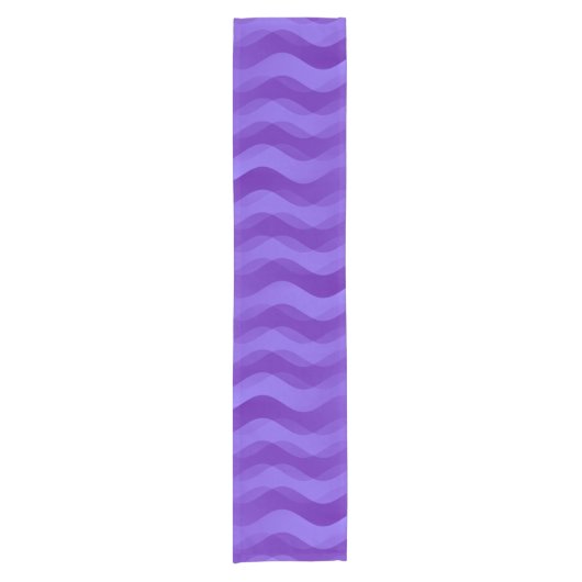 Soft Waves violet en jouw ideeën Korte Tafelloper (Voorkant)