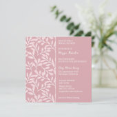 Soft White Botanical Bridal Shower Invitation Kaart (Staand voorkant)