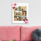 Soft White Botanical Floral Ma 6 Foto Collage Canvas Afdruk (Insitu (Woonkamer))