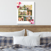 Soft White Botanical Floral Ma 6 Foto Collage Canvas Afdruk (Insitu (Slaapkamer))