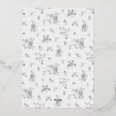 Soft White Bridal Shower Invite Folie Uitnodiging (Achterkant)