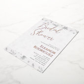 Soft White Bridal Shower Invite Folie Uitnodiging (Gedraaid)