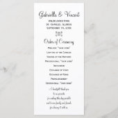 Soft White Daisy on Grey Wedding Programs (Grijze  Programmakaart (Achterkant)