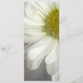 Soft White Daisy on Grey Wedding Programs (Grijze  Programmakaart (Voorkant)