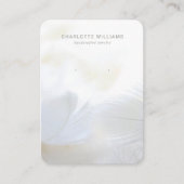 Soft White Feather Jewelry Display Kaart Visitekaartje (Voorkant)