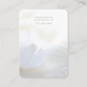 Soft White Feather Jewelry Display Kaart Visitekaartje (Achterkant)