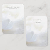 Soft White Feather Jewelry Display Kaart Visitekaartje (Voorkant / Achterkant)