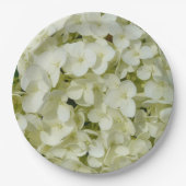 Soft White Hydrangea Papieren Bordje (Voorkant)