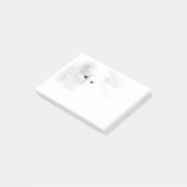 Soft White Kitten met Paarse ogen Post-it® Notes (Schuin)