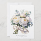 Soft White Peony with Eucalyptus Couples Shower Kaart (Achterkant)