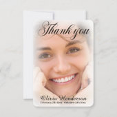 Soft White Photo Memorial Bedankkaart (Voorkant)