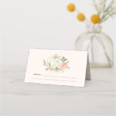Soft White Pumpkin Blush Floral Wedding Plaatskaartje (Achterkant)