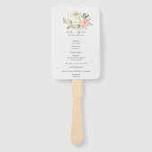 Soft White Pumpkin Blush Floral Wedding Programme Handwaaier (Voorkant)