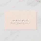 Soft White Pumpkin Blush Floral Wedding Website Visitekaartje (Achterkant)