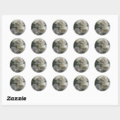 Soft White Roses Trouwdag Datum stickers (Vel)