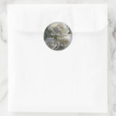 Soft White Roses Trouwdag Datum stickers (Tas)