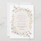 Soft Wildflower Butterfly Garden Vrijgezellenfeest Kaart (Voorkant)