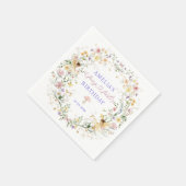 Soft Wildflower Fairy Eerste 1e verjaardagsfeest Servet (Hoek)