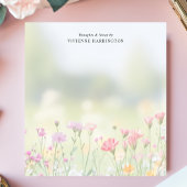 Soft Wildflower Meadow gepersonaliseerd Notitieblok