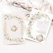 Soft Wildflower Meadow Time voor Tea Vrijgezellenf Kaart