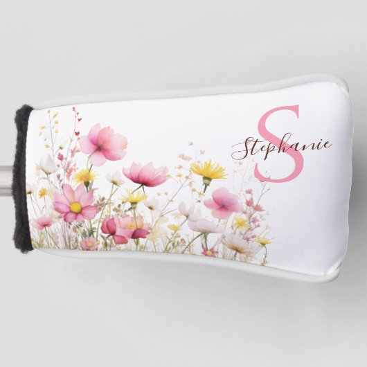 Soft Wildflower Monogram Golfheadcover (Voorkant)