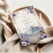 Soft Wildflower Mountain Wedding Save The Date