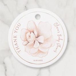 Soft Wildflowers Modern Baby Shower Bedankjes Labels
