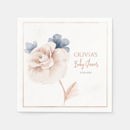 Soft Wildflowers Modern Baby Shower Invitation Servet