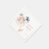 Soft Wildflowers Modern Baby Shower Invitation Servet (Hoek)