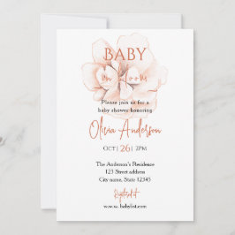 Soft Wildflowers Modern Baby Shower Kaart