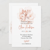 Soft Wildflowers Modern Baby Shower Kaart (Voorkant / Achterkant)