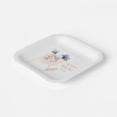 Soft Wildflowers Modern Baby Shower Papieren Bordje (Gebogen)
