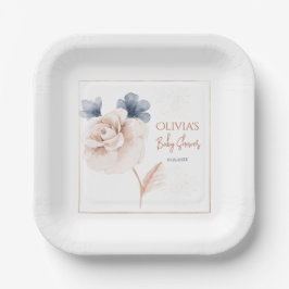 Soft Wildflowers Modern Baby Shower Papieren Bordje