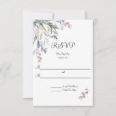 Soft Willows Lila, Scottish Heather, Wedding RSVP Kaartje (Voorkant)