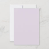 Soft Willows Lila, Scottish Heather, Wedding RSVP Kaartje (Achterkant)