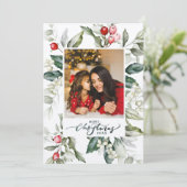 Soft Winter Berry-kerstkaart Kaart (Staand voorkant)