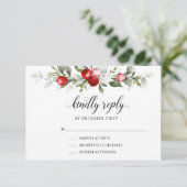 Soft Winter Berry | Kindly Antwoord | RSVP-kaart (Staand voorkant)